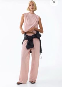 H&M peach  Wide Leg Sweatpants