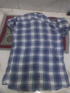 Men's Blue Plaid Flannel Shirt