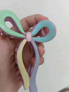 Cute Pastel Bow Hair Claw Clip