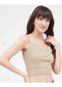 Cute Beige Crop Top