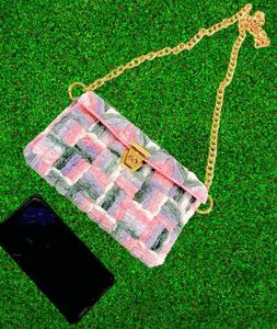 Pastel Crochet Sling Bag
