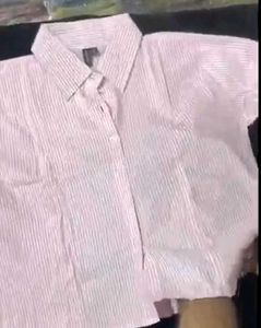 Pink Striped Button-Down Shirt