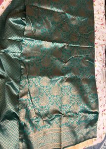 silk zaree work saree with blouse piece