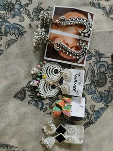 garba Ethnic Jhumka & Statement Earrings Set(4)