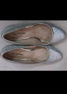 Silver Glitter Party Stiletos pump