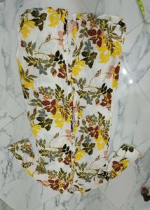 Chic Floral Print Long Kurta
