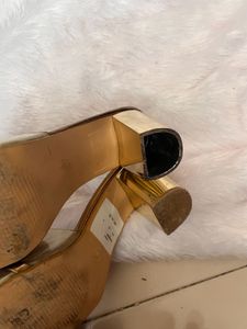 Sparkly Gold Jeweled Mules