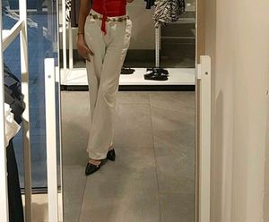 Stylish White Wide Leg Jeans