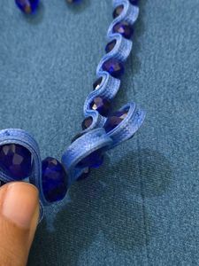 Bohemian Blue Beaded Necklace &amp; Earrings Set