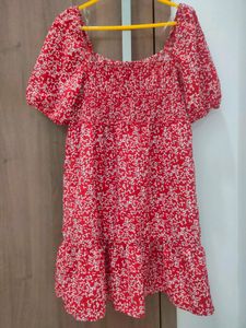 Red Floral Mini Dress❤️
