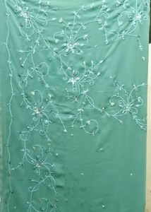 Embellished Teal Saree