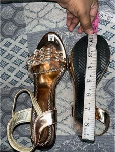 Rose Gold Embellished Sandals