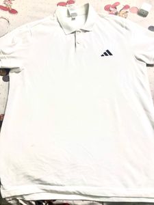 Adidas White Polo T-Shirt