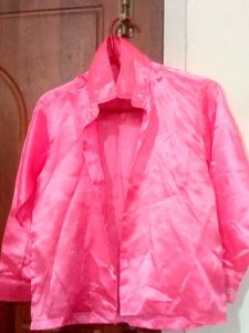 Vibrant Pink Satin boy and kids shirt