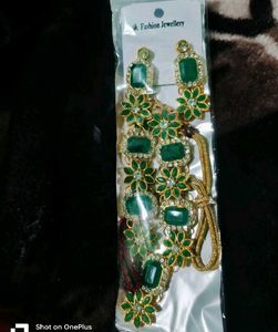 Stunning Pink Stone Necklace &amp; Earring Set