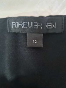 Forever New Black Zipper Mini Skirt