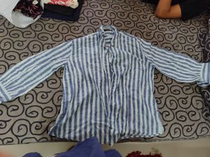 Blue & White Striped Shirt
