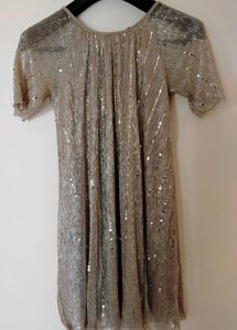 Sparkling Short Sleeve Mini Dress