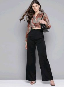 Boho Print Wrap Crop Top