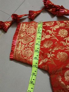 Red &amp; Gold Brocade Blouse