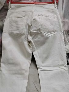 White Jeans with Patches