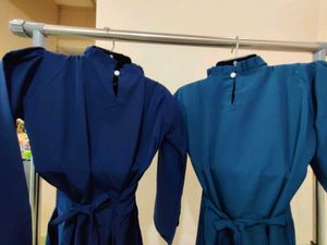 Elegant Pleated Neck Dress+ free delivery+gift