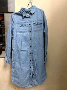 Light Blue Denim Shirt Dress