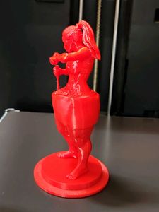 Unique 3D Printed Red Fitness Figurine