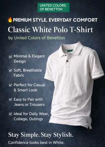 Classic White Polo T-Shirt