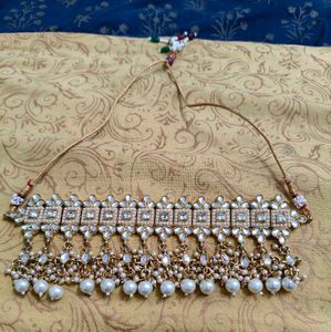 Elegant Pearl &amp; Stone Necklace Set