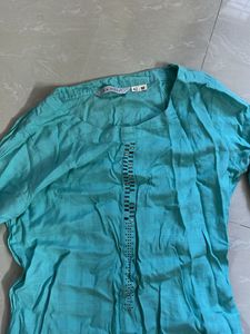 Teal Ethnic Kurta Dress