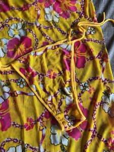 Yellow Floral Bikini Set