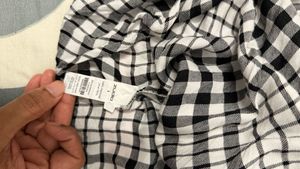Classic Black and White Checkered shirt- women