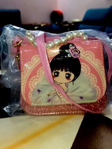 Cute Girly Pink Mini Bag with Pearls