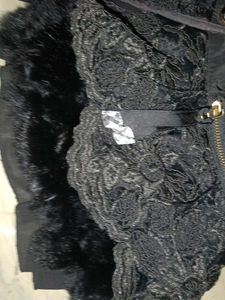 Black Lace Detail Jacket