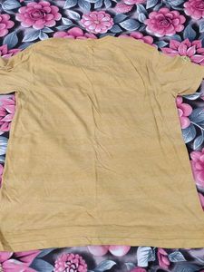 Men's Yellow Henley T-Shirt
