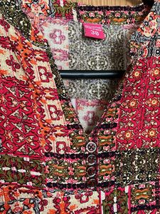Vibrant Patchwork Print Kurta
