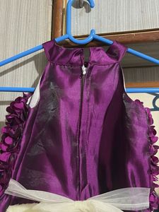 Purple Flower Girl Dress