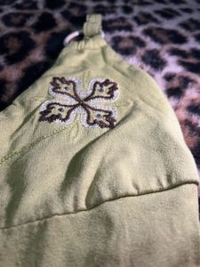 Lime Green Ruffle Hem Top
