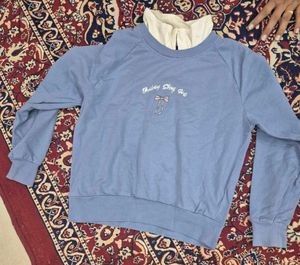 Blue Crew Neck Sweatshirt