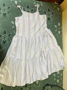 Striped Blue &amp; White Sundress