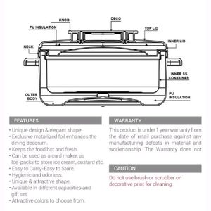Milton Plastic &amp; Stainless Steel Curve Insulated.