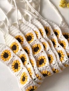 Crochet Sunflower band