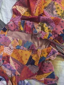 Bohemian Patchwork top and skirt S size