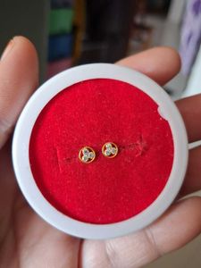 Elegant Stud Earrings with Clear Stones