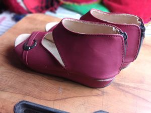 Stylish Maroon Wedge Sandals