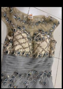 Stunning Grey Embellished Gown