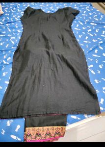 Black 🖤 Kurta And Pant Set 🎉free Gift 😲