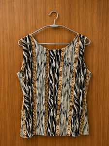 Multi animal print y2k top