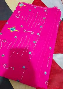 Beautiful Pink Embellished Saree